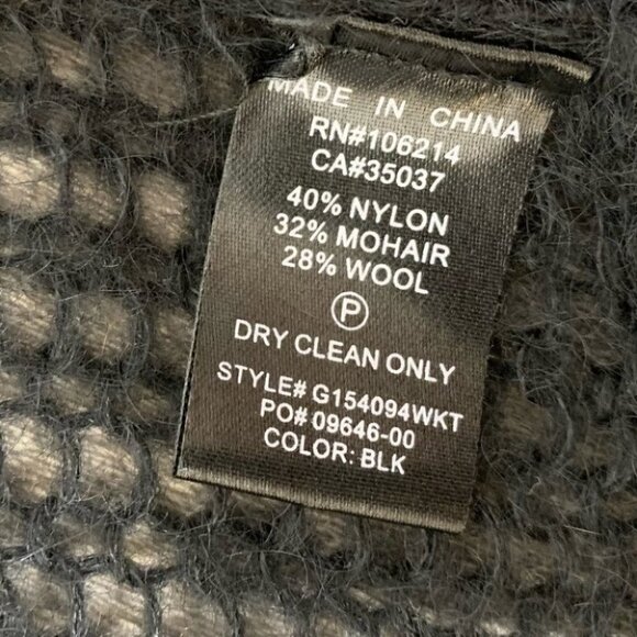 Anthropologie Joe's Jeans Forte Knit Cardigan Sweater Cacoon Wool Black Size XS - Picture 12 of 15